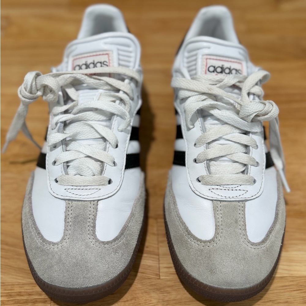 adidas White, Black & Gray Low-Profile Sneakers